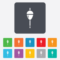 Fishing sign icon. Float bobber symbol.