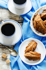 Madeleine cookies with cinnamon and poppy seeds