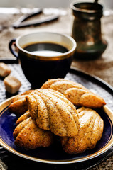 Madeleine cookies with cinnamon and poppy seeds