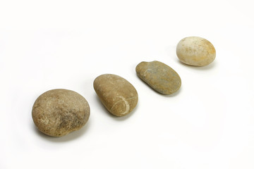 Fototapeta na wymiar Reihe runder Steine
