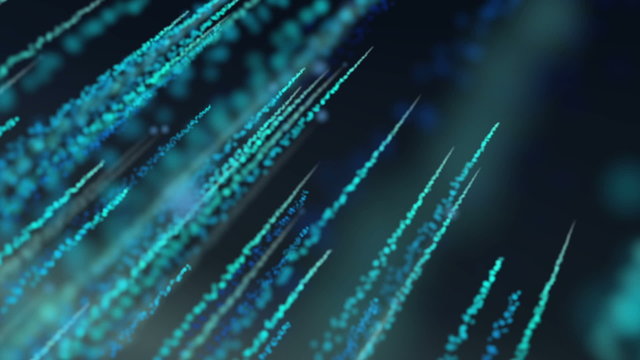 Hypercube 3d trails particles