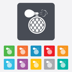 Perfume bottle sign icon. Glamour fragrance.