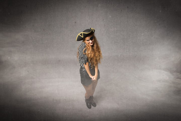 timid pirate girl