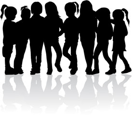 children silhouettes
