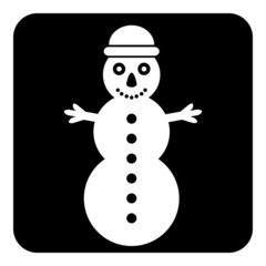 Snowman symbol button
