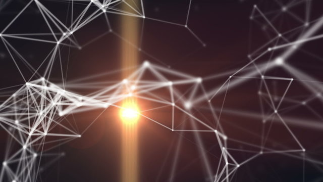 Hypercube 3d trails particles