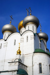 Fototapeta na wymiar Smolensky church. Novodevichy convent, Moscow. UNESCO Heritage.