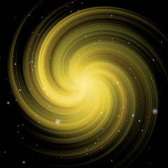 Fototapeta premium Yellow swirl (galaxy) illustration