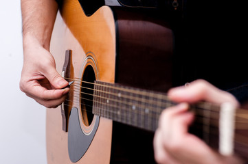 Fototapeta premium playing guitar