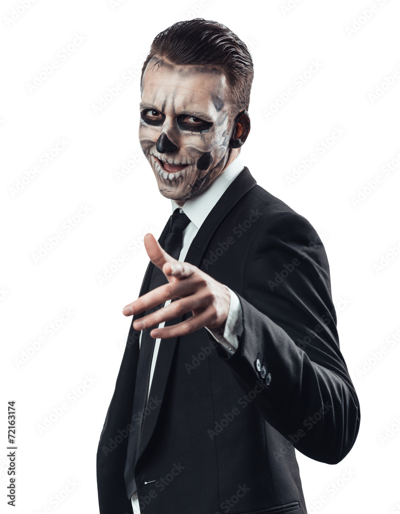 Wall mural successful businessman zombie