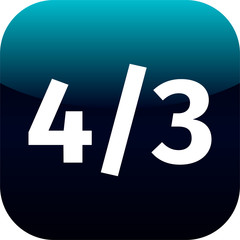 Aspect ratio 4:3 widescreen tv sign icon. LCD Monitor symbol.