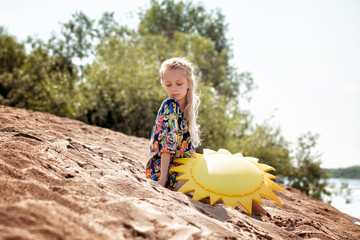 Image of lovely girl on vacation in park