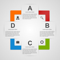 Vector abstract square colorful infographic. Design elements.