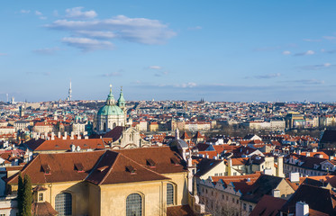 Fototapeta na wymiar The view over Prague