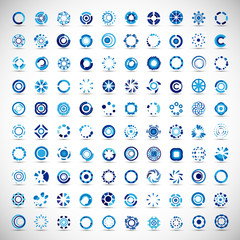 Unusual Icons Set - Isolated On Gray Background