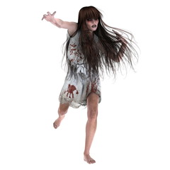 ホラーメイクアップの女性