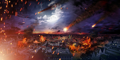 Conceptual photo of the apocalypse - obrazy, fototapety, plakaty