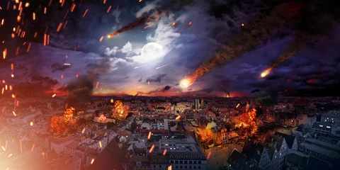 Foto op Canvas Conceptuele foto van de apocalyps © konradbak