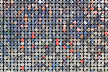 Shiny circle metal plates