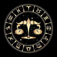 zodiac signs, vector illustration.