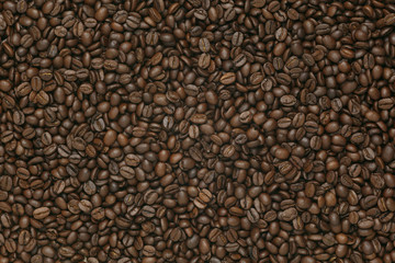 Caffe edition, coffee beans on old paper