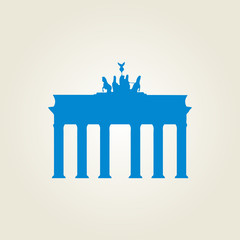 Obraz premium Kleines Brandenburger Tor Berlin | Blau - II / IV