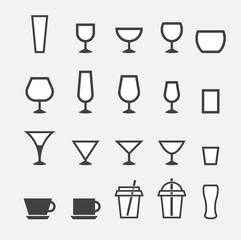 glass and cup icon