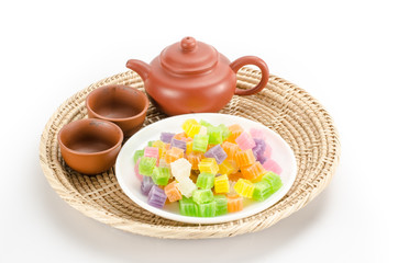 Crispy jelly Thai dessert