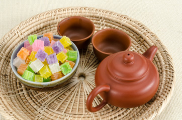 Crispy jelly Thai dessert