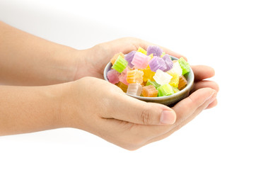 Crispy jelly Thai dessert