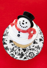 Fototapeta premium Snowman Cupcake