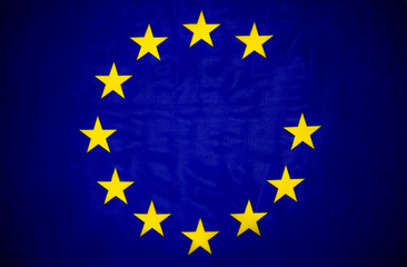 Fehlender Stern in EU Fahne, Flagge Unions Austritt