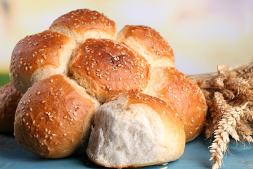 Tasty buns with sesame