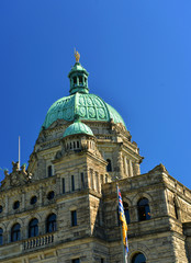 Fototapeta na wymiar The imposing Legislative Building in Victoria