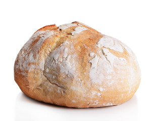 Fresh bread isolated on white