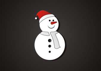 snowman christmas icon logo vector