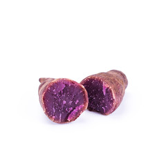Obraz premium roasted sweet potatoes on a white background