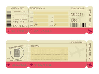 Boarding Pass Design Template
