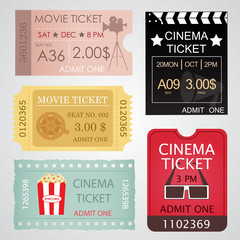 Cinema Tickets Set