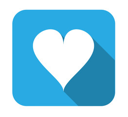 Heart, long shadow flat icon
