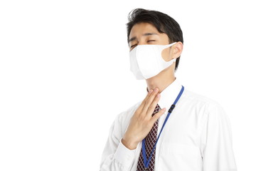 マスクをしたビジネスマン