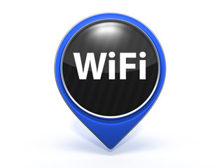 wifi pointer icon on white background