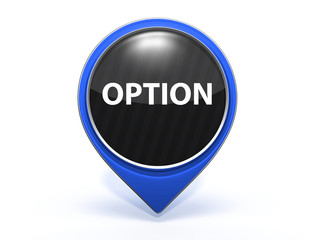 option pointer icon on white background