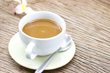 Coffee  on wooden table