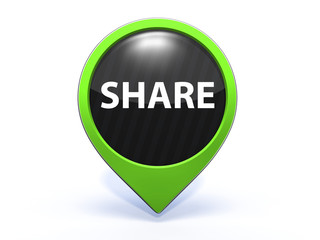 share pointer icon on white background