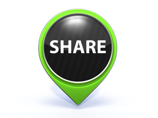 share pointer icon on white background