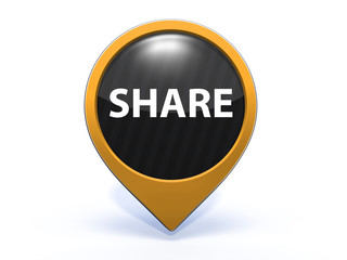 share pointer icon on white background