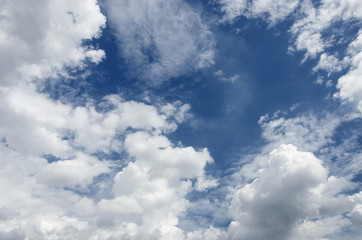 Cloudy blue sky background texture