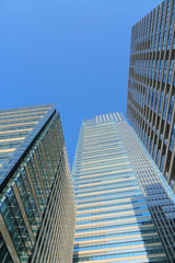 Obraz premium ビル・青空