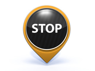 stop pointer icon on white background
